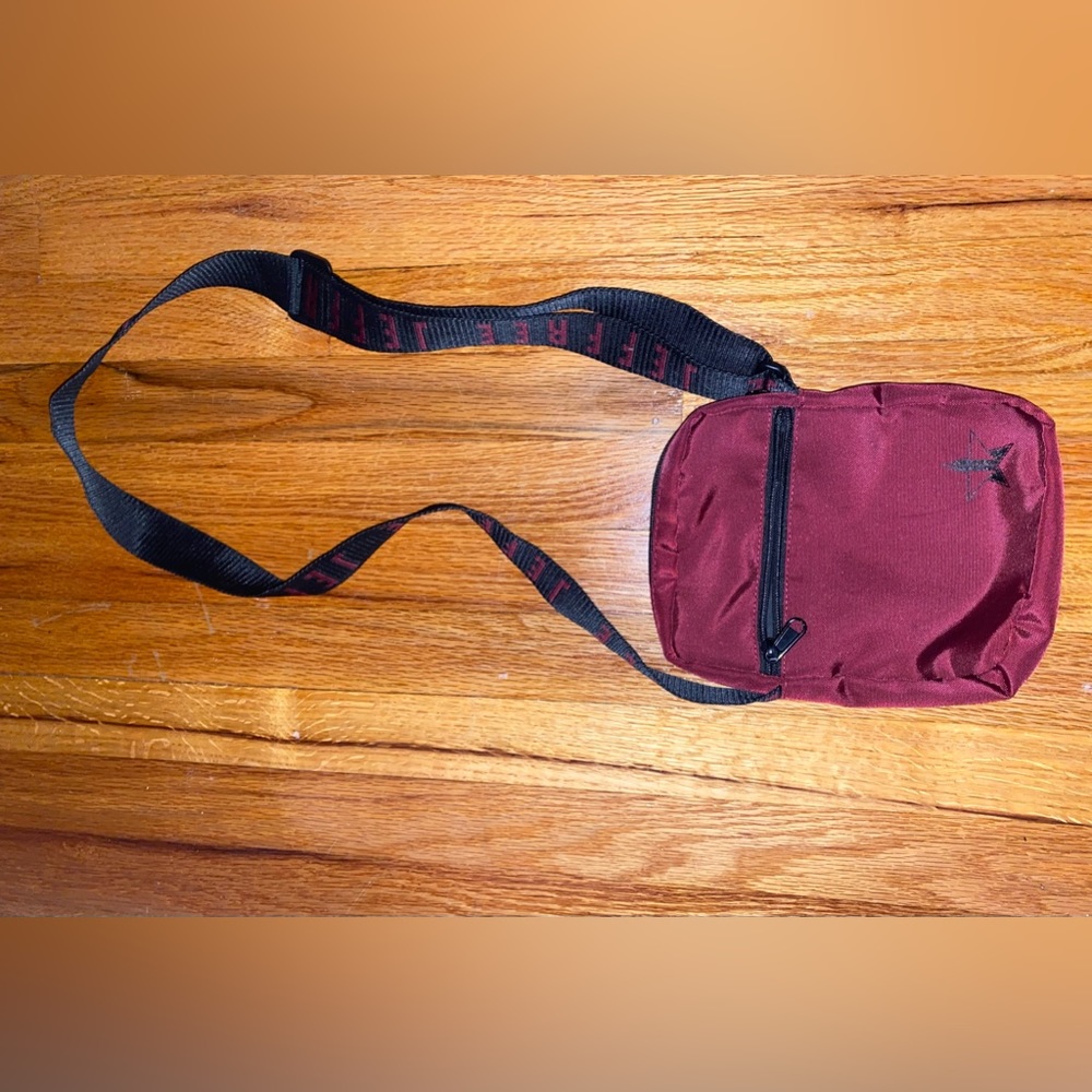 JEFFREE STAR BURGUNDY SIDE BAG